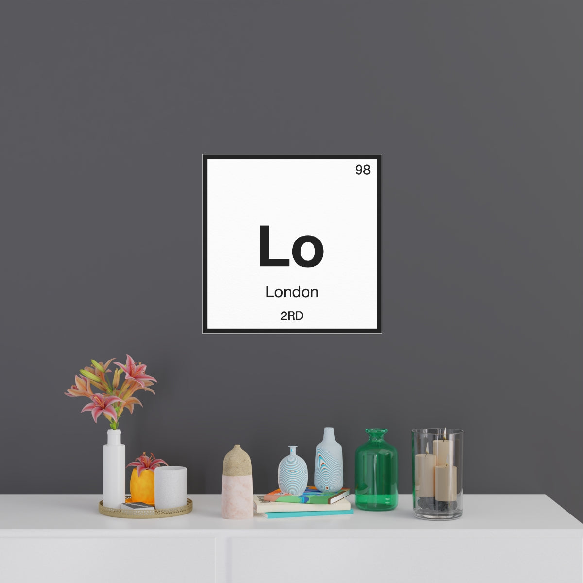 University of East London "Lo" Periodic Tile Poster Fine Art Poster