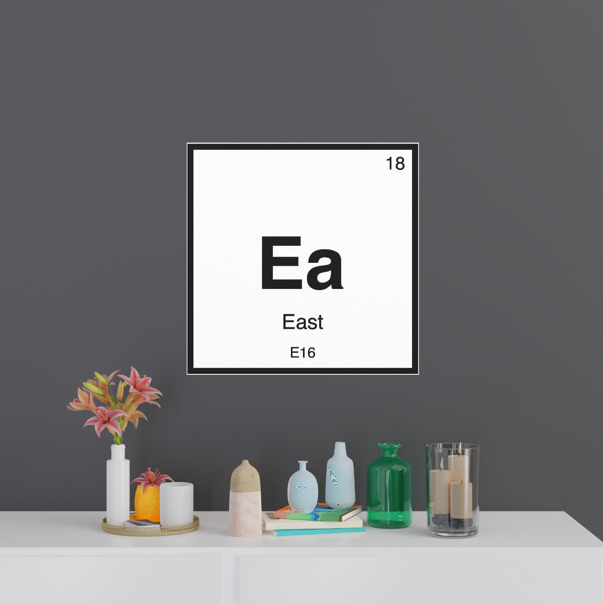 University of East London "Ea" Periodic Tile Fine Art Poster