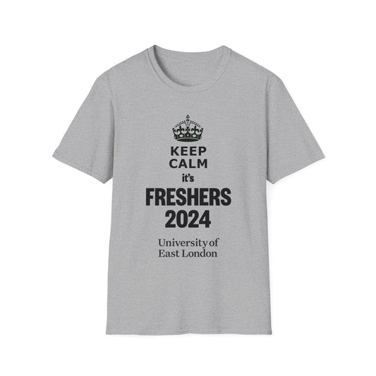 University of East London "Keep Calm" Freshers 2024 Unisex Softstyle T-Shirt