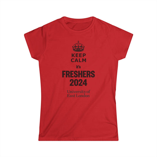 University of East London "Keep Calm" Freshers 2024 Women's Softstyle Tee