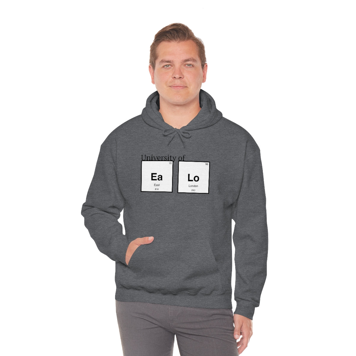 University of "Ea Lo" Unisex Heavy Blend Hooded Sweatshirt