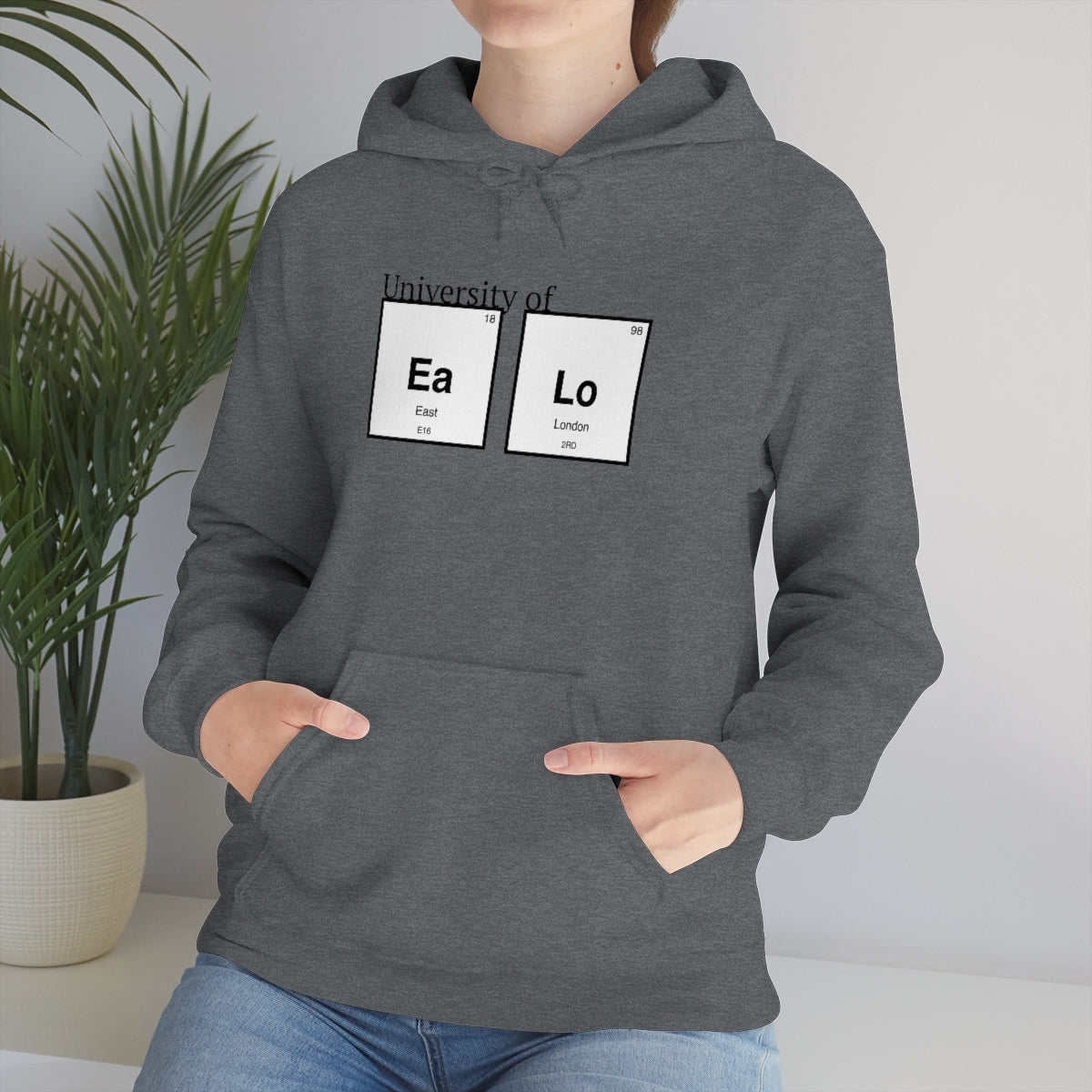 University of "Ea Lo" Unisex Heavy Blend Hooded Sweatshirt