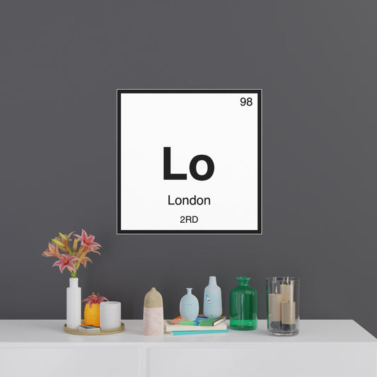 University of East London "Lo" Periodic Tile Poster Fine Art Poster