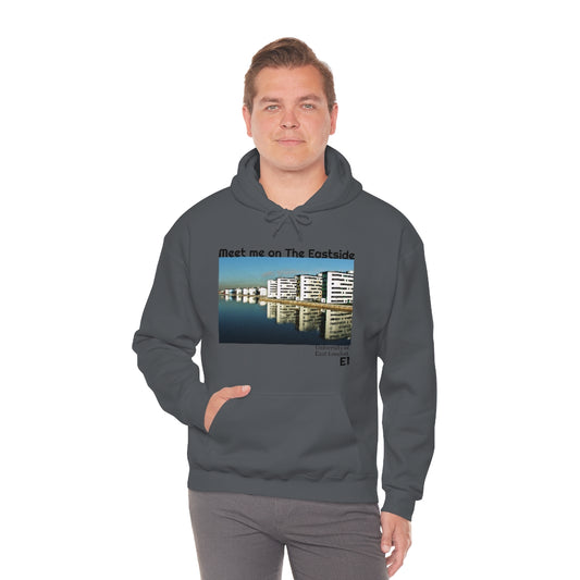 University of East London "Meet Me On The Eastside" Unisex Heavy Blend Hooded Sweatshirt